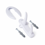 Cabide Duplo Vertical – Moldura Fosca Branca