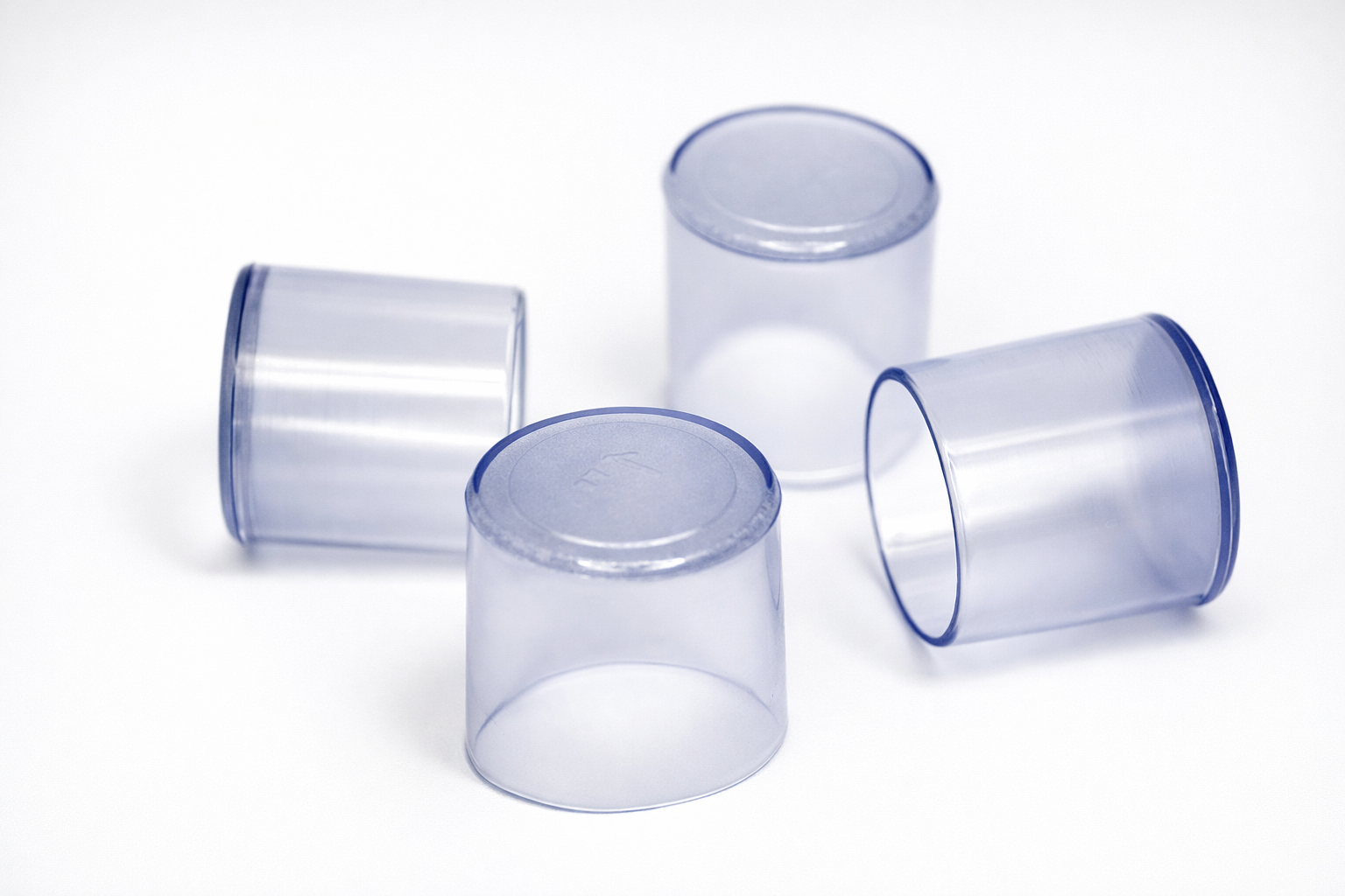 Ponteira 1" Externa PVC – Transparente – 4 unid