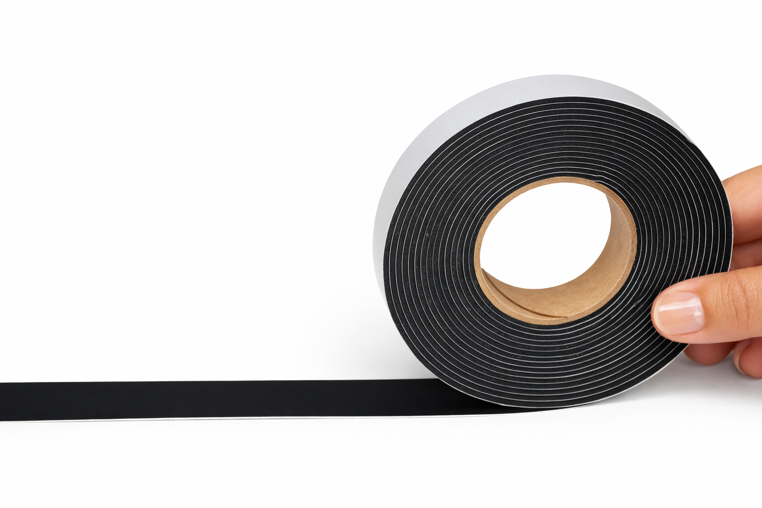 Fita Auto-Adesiva – PVC – Preto – 2mm