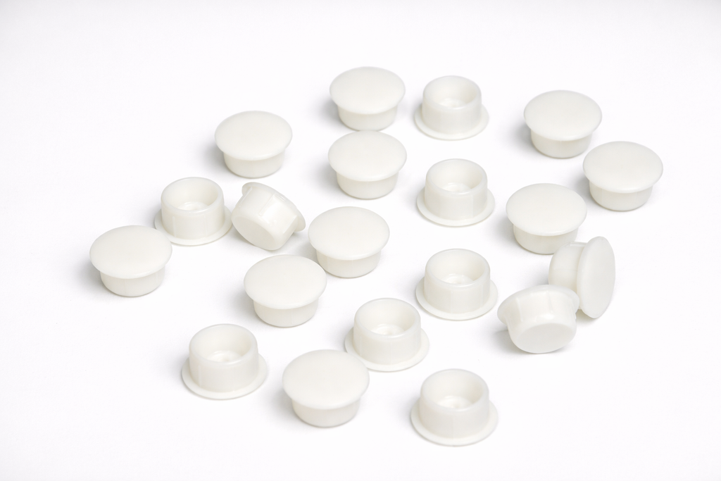 Tapa Furo 10mm Branco – 20 pçs
