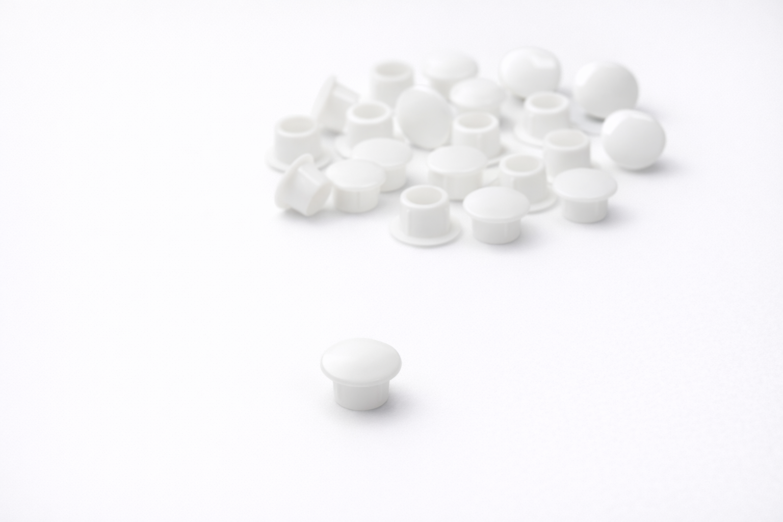 Tapa Furo 8mm Branco – 20 pçs