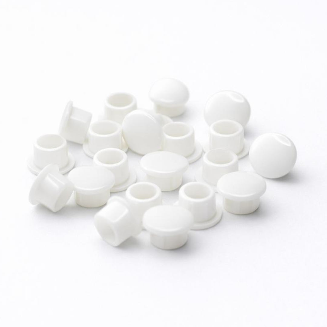 Tapa Furo 8mm Branco – 20 pçs