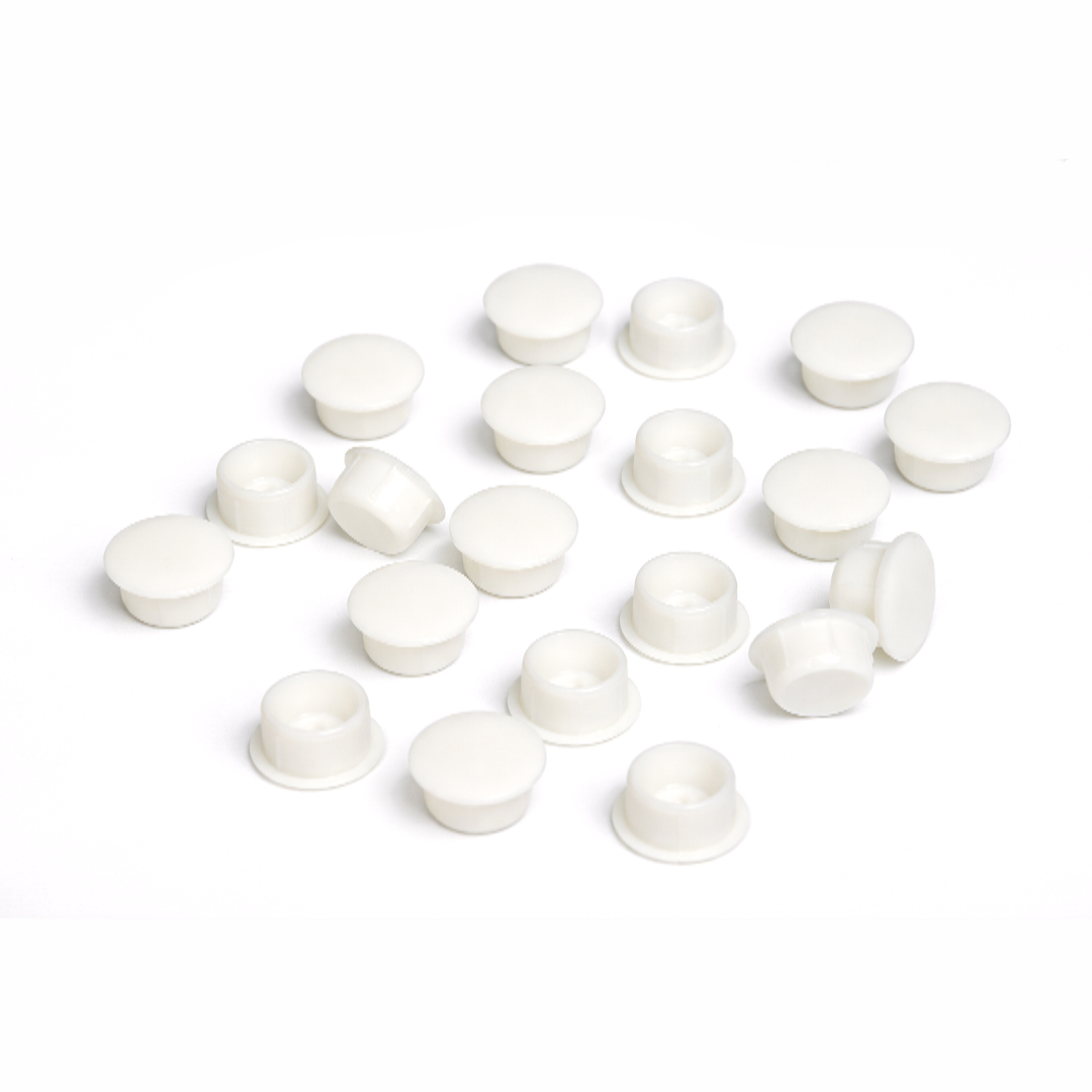 Tapa Furo 10mm Branco – 20 pçs