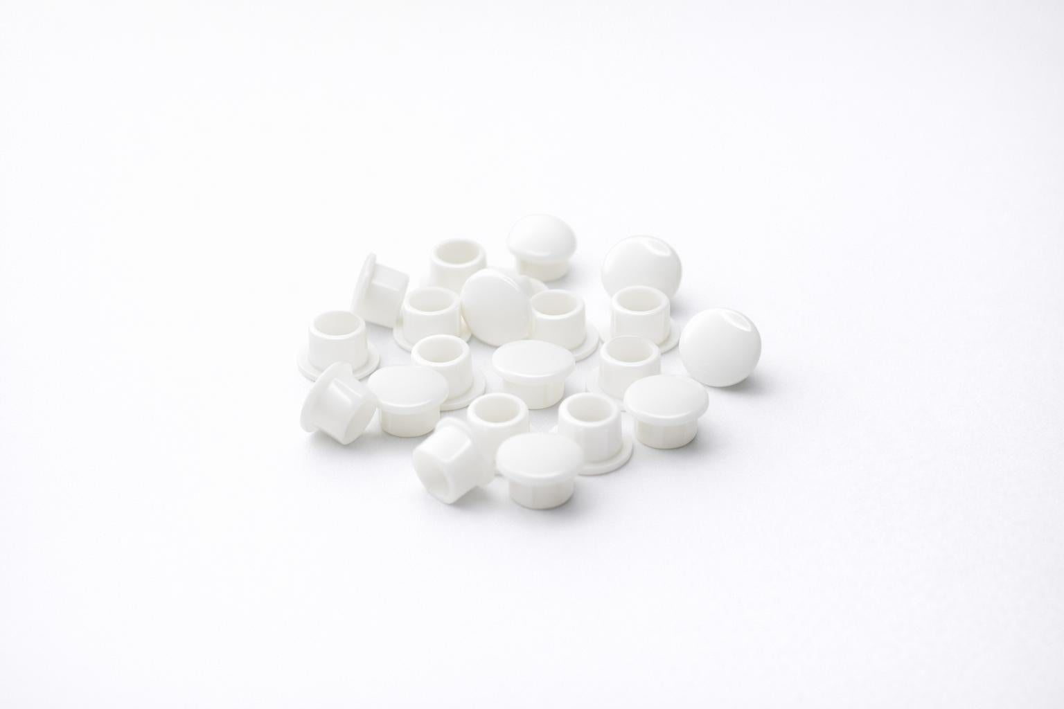 Tapa Furo 8mm Branco – 20 pçs